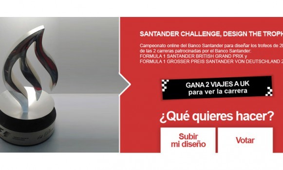 Banco Santander reta a estudiantes a diseñar trofeo oficial de la F1