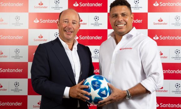 Ronaldo es el embajador de Banco Santander para la Champions League
