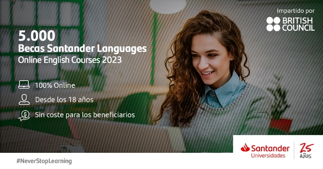 Banco Santander y British Council ofrecen 5 mil nuevas becas para estudiar inglés online