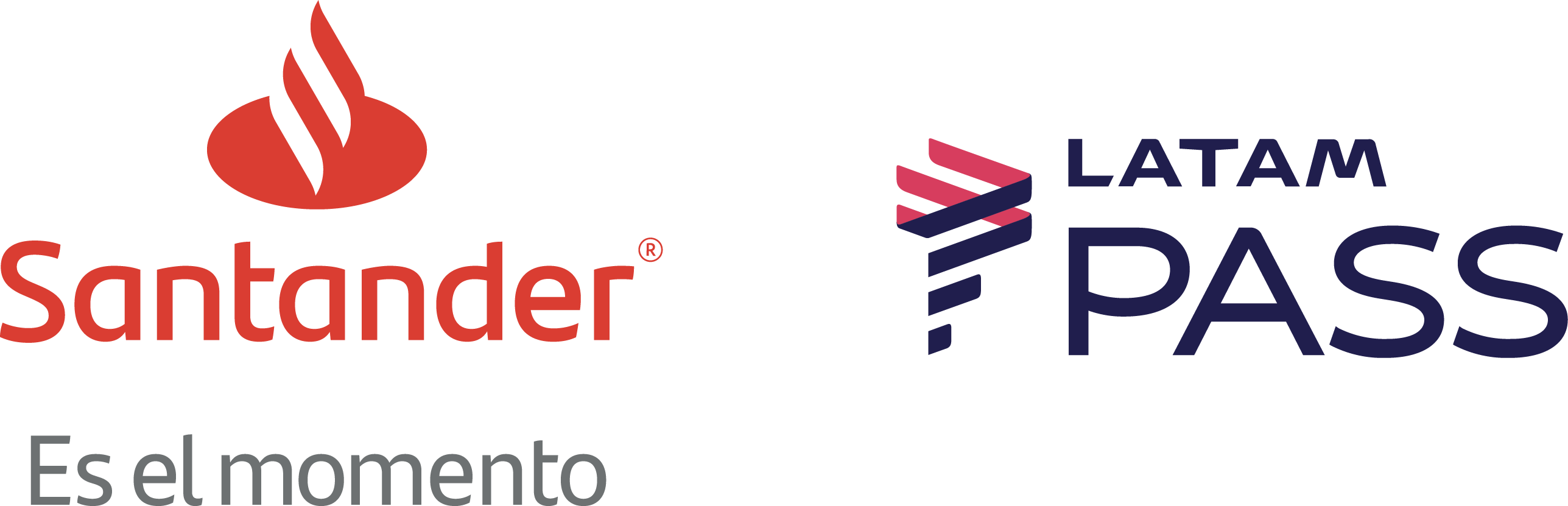 Logos Santander y LATAM Pass